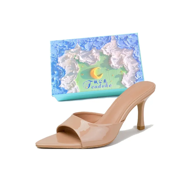 Feo Dvke Rubber Sole Slip Resistant Slide Slippers Women's Nude-1