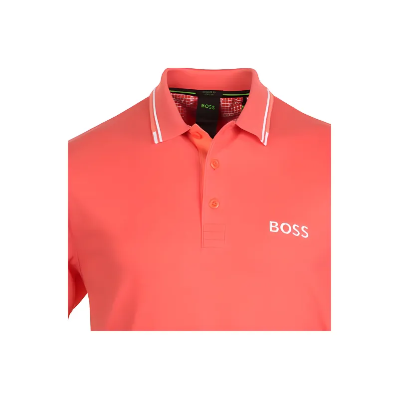 HUGO BOSS Logo embroidered Piqué Polo Shirt-5