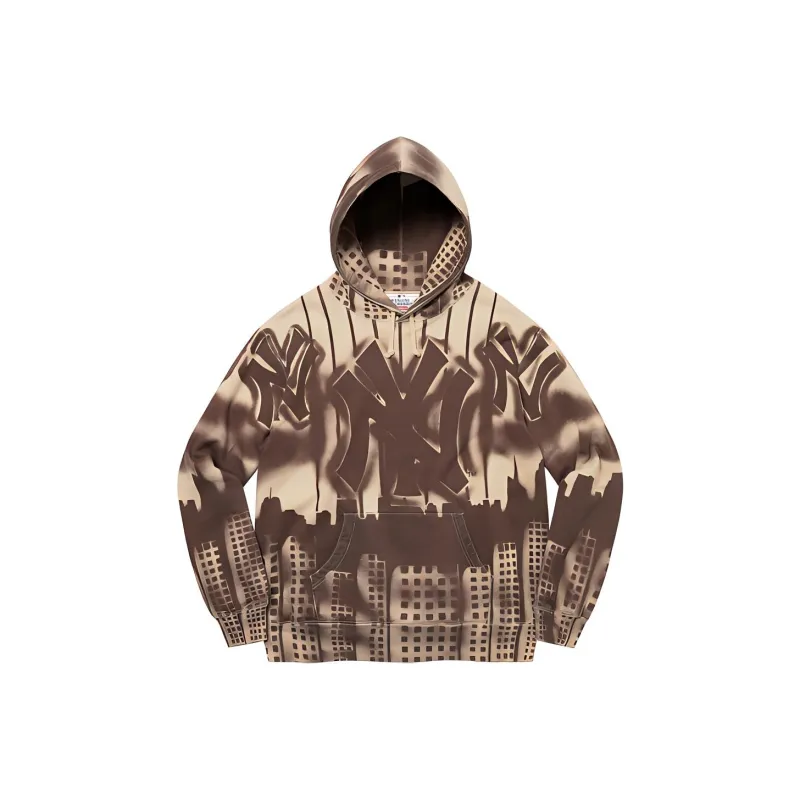 Supreme X New York Yankees Airbrush Hooded Sweatshirt-0