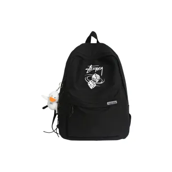 ADOONGA Nylon Backpack Regular Unisex Black/White