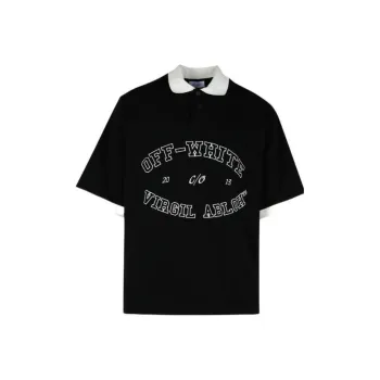 OFF-WHITE Button Detailed Short-Sleeved Polo Shirt