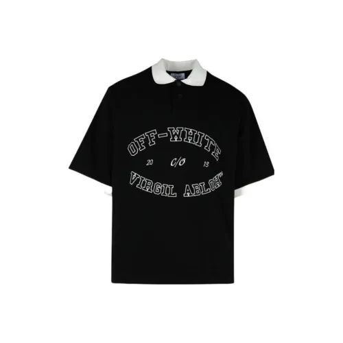 OFF-WHITE Button Detailed Short-Sleeved Polo Shirt