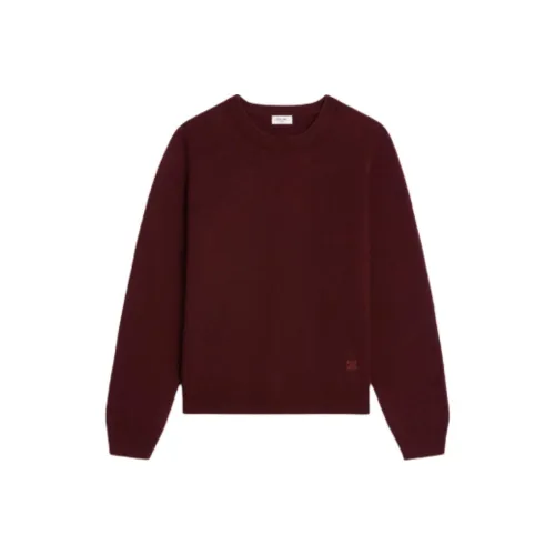 CELINE Logo Detailed Crewneck Knit Sweater