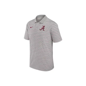 Nike Alabama Crimson Tide Primetime Victory Striped Men's Nike Dri FIT College Polo