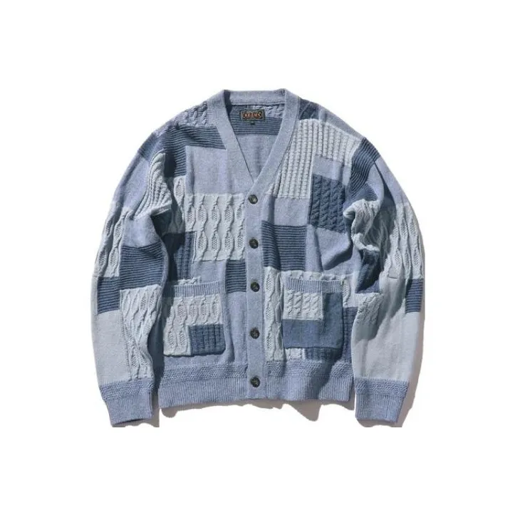 Beams Patchwork Cardigan-4