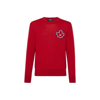 DSQUARED 2 Logo Embroidered Crewneck Jumper