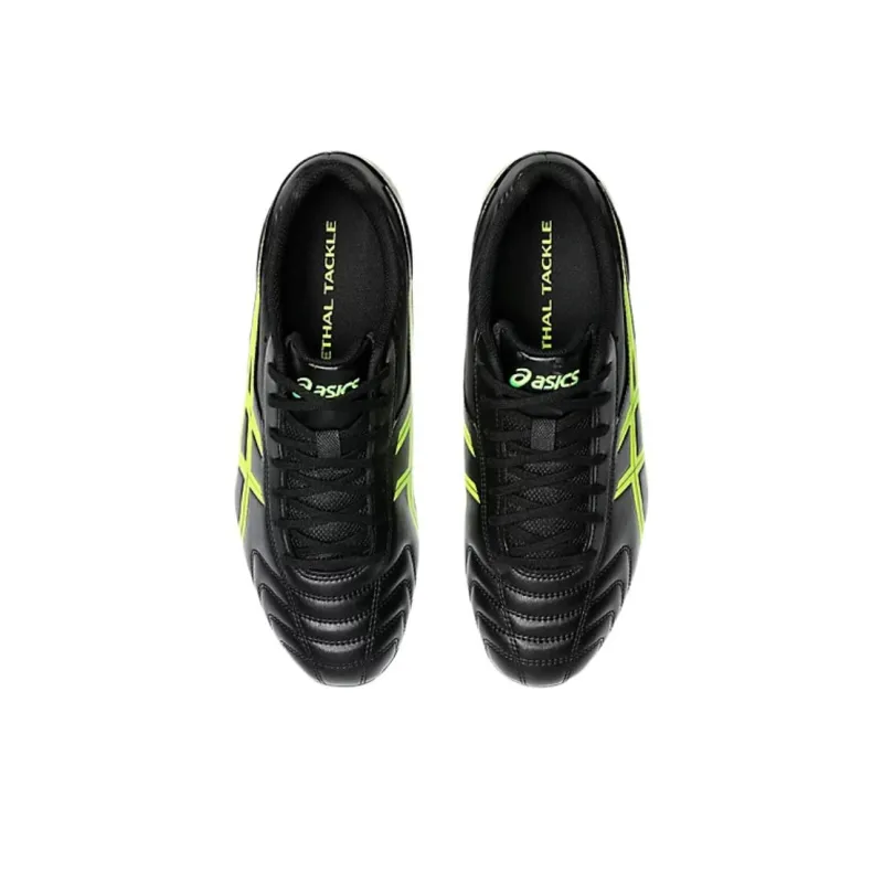 Asics LETHAL TACKLE Soccer Shoes Men's Black Yellow-3