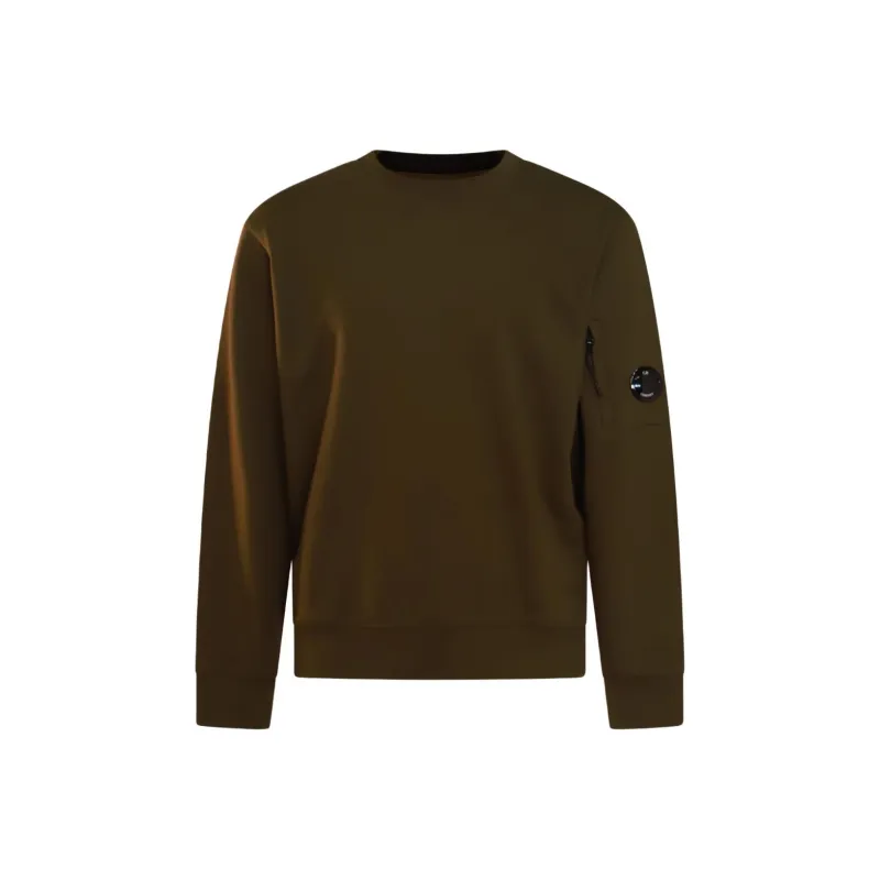C.P.Company Diagonal Raised Fleece Crewneck Lens Sweatshirt-0