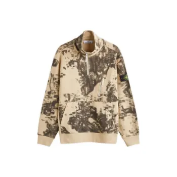 STONE ISLAND Earth Survey Camouflage Series Sweatshirts Men Brown