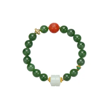 Long Fu Hetian Jade Bracelets Jasper Women's