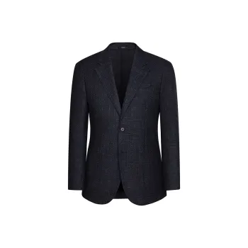 SKARO Business Suit Men's Dark Blue & Silver Thread SKV1161