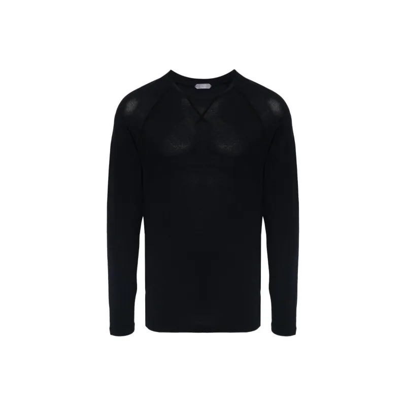 Zanone Piqué weave Cotton Jumper-0