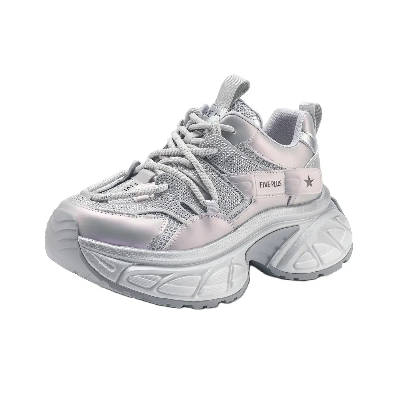 FIVE PLUS Anti Slip Wear Resistant Low Top Chunky Sneakers Women's-1