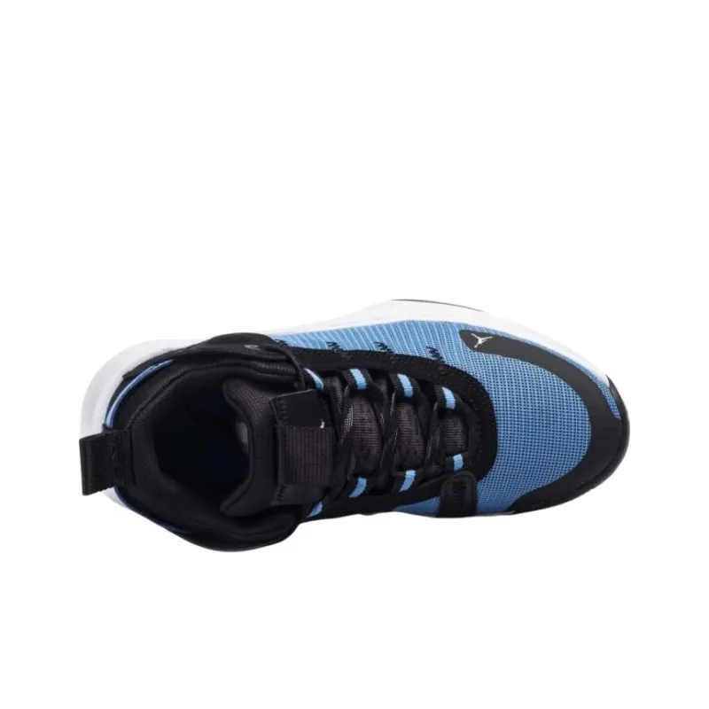 Jordan Jumpman 2020 Air Jordan Cushioning, Wear Resistant Mid Top Children's Basketball Shoes Blue Black Unisex-3