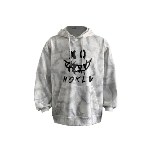 HOKLV Sweatshirt Unisex Tie Dye White