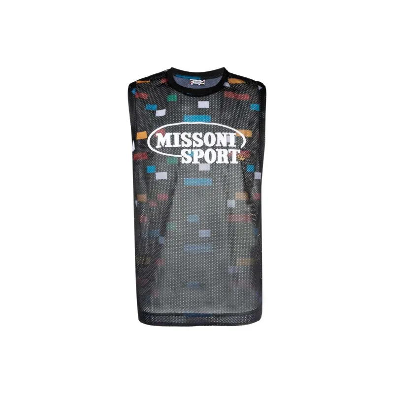 MISSONI Tank Tops Men Black-0