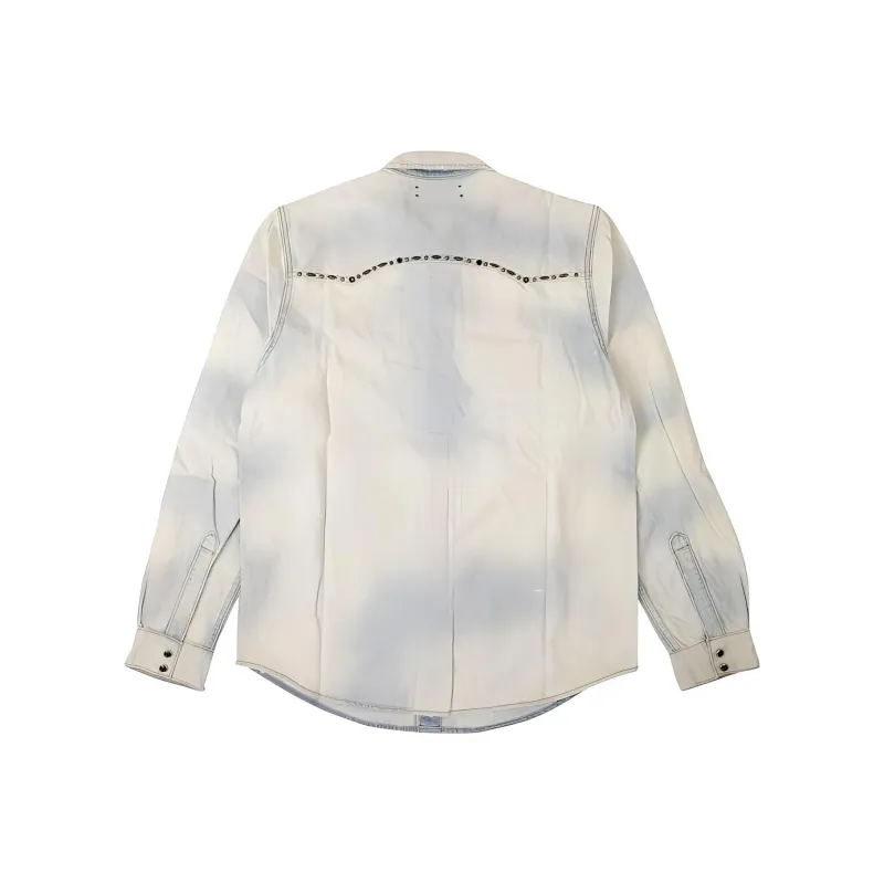 AMIRI Bleached Studded Denim Shirt-1