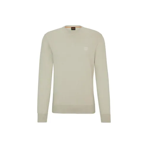 HUGO BOSS Kanovano Logo Patch Knitted Jumper
