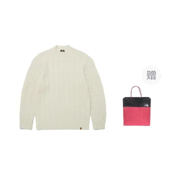 THE NORTH FACE Sweater Unisex White Shopping Bag Included