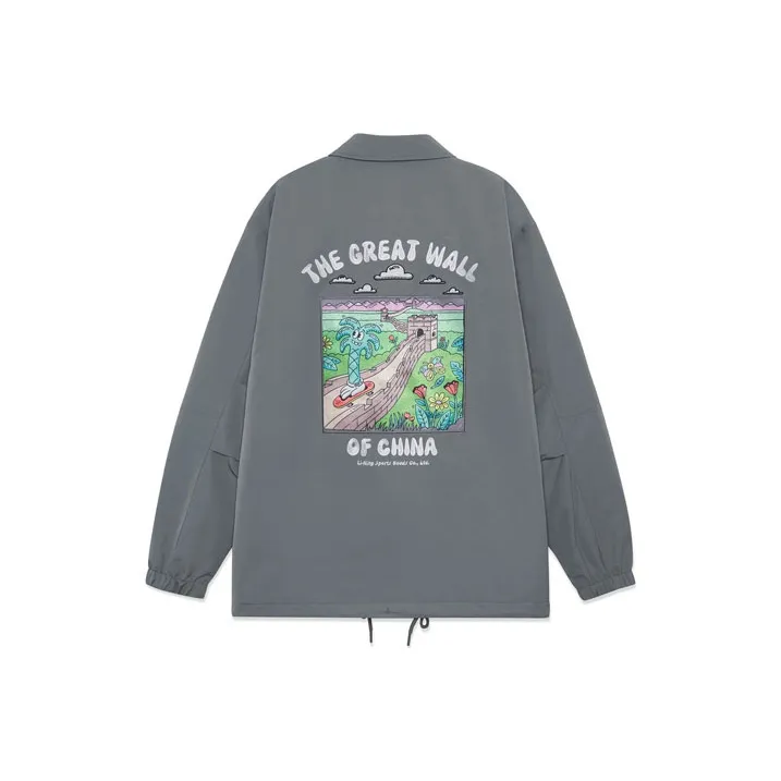 Steven Harrington X LINING Skateboard Jackets Men Gray-0