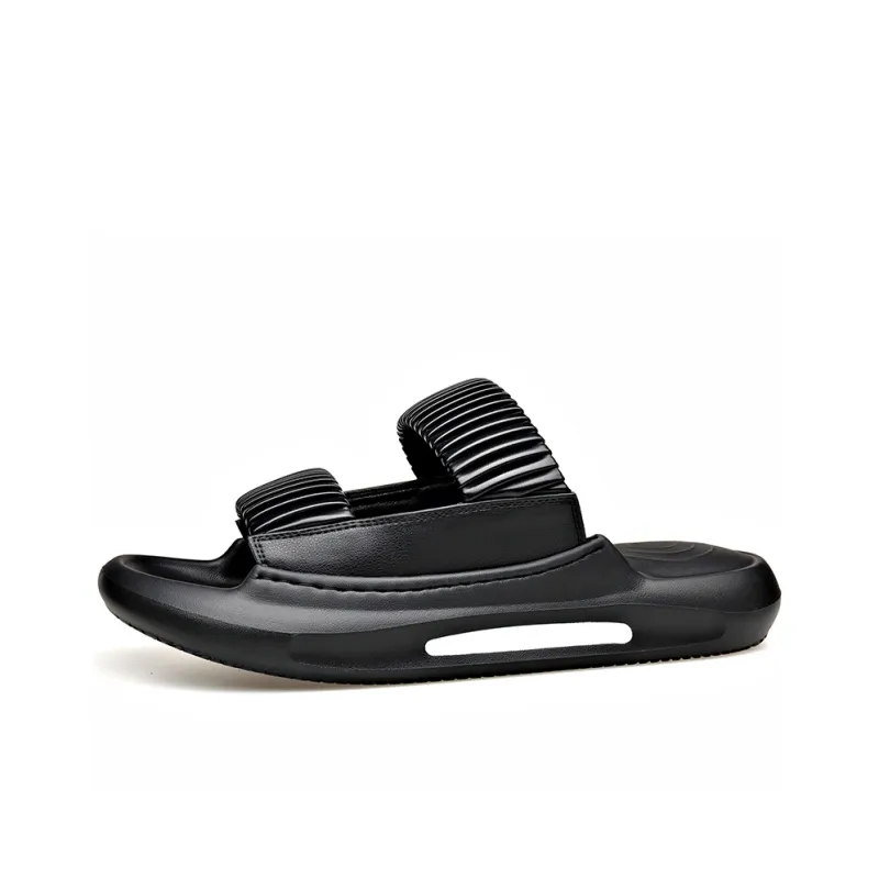 XIAOTOULANG Slip Resistant Odor Resistant Slide Slippers Men's Black-0