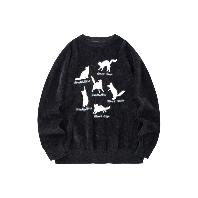 Suamoment Casual Loose Fit Wool Knitwear Unisex-0