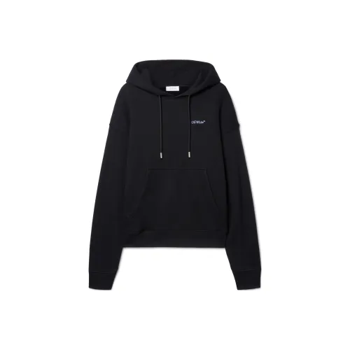 OFF WHITE Logo Embroidered Drawstring Hoodie