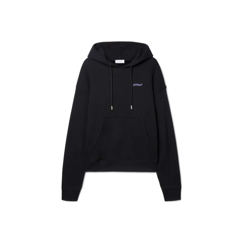 OFF WHITE Logo Embroidered Drawstring Hoodie-0