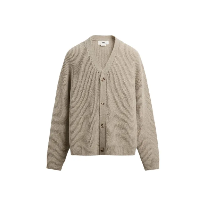 ZARA Sweaters Men Beige-0