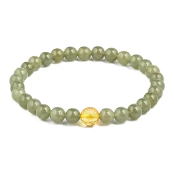 Yo sheng Hetian Jade Bracelets Green Jade Women's
