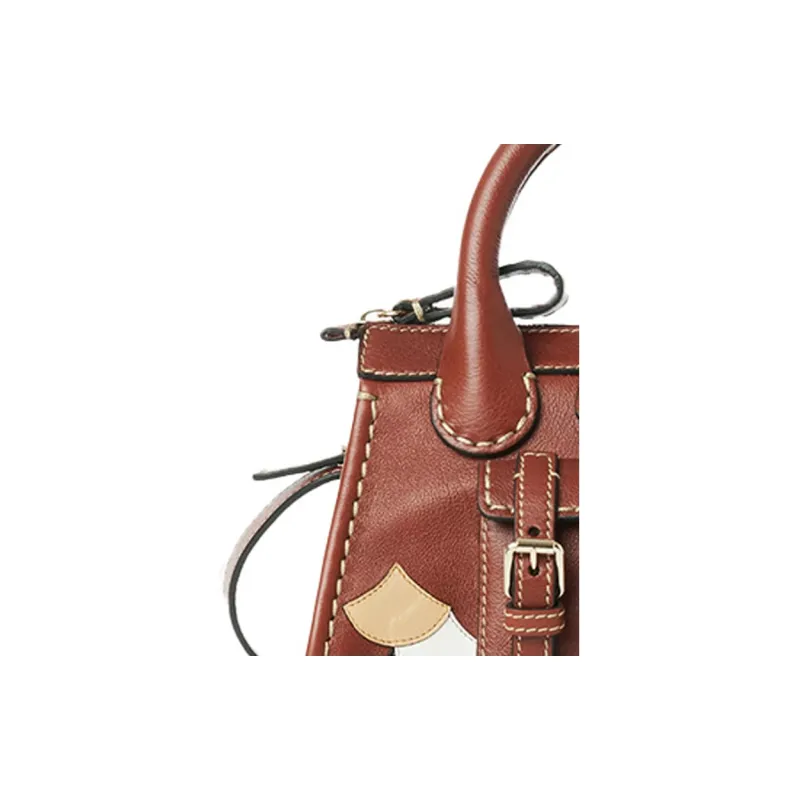 Chloe Chloé Bags Buffalo Leather One Shoulder Handbag, Crossbody Bag Mini Women's Brown-3