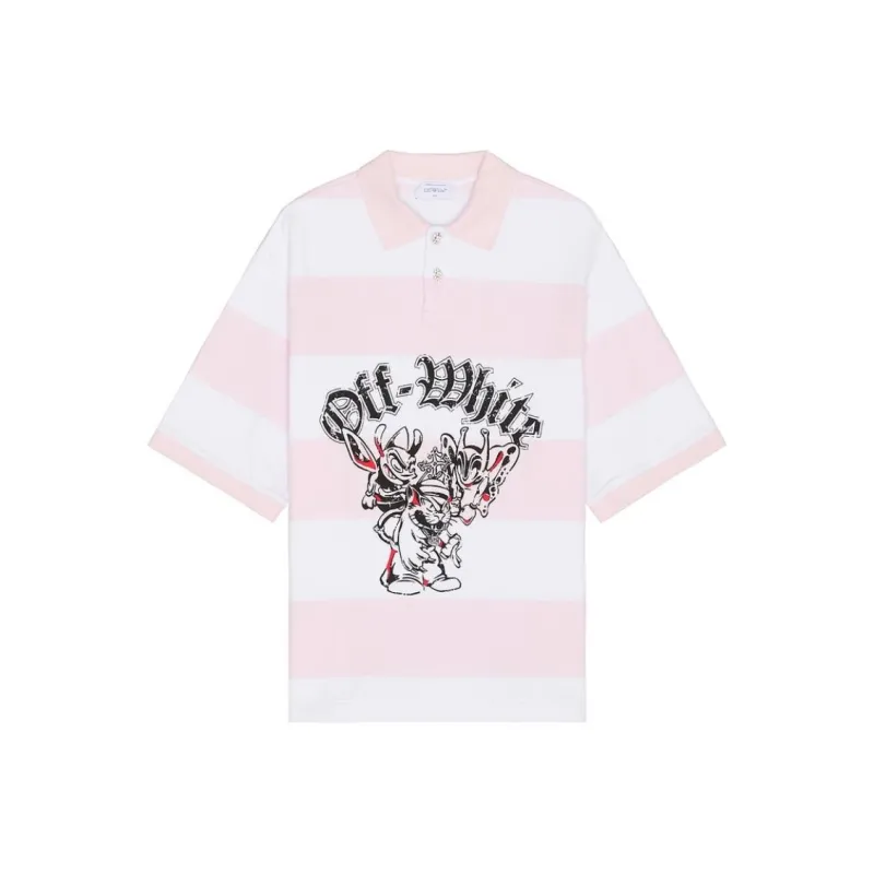 OFF WHITE Polo Shirt Men's Pink-0