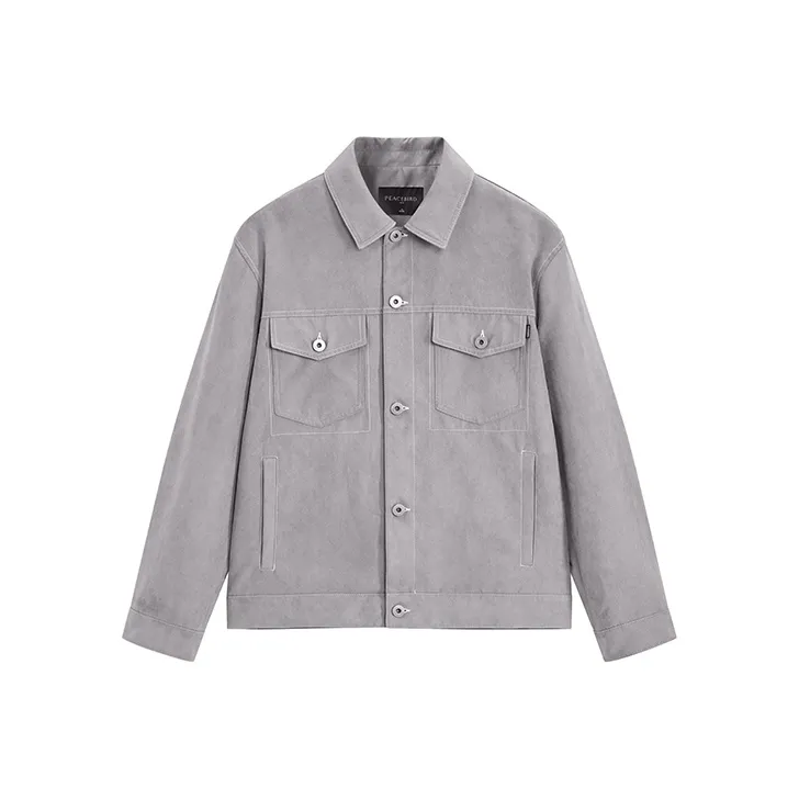 Doraemon X PEACEBIRD MEN Jackets Unisex Gray-0