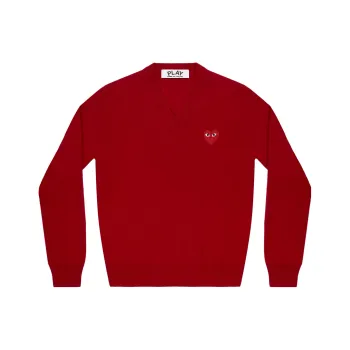 CDG Play Sweaters Men Red