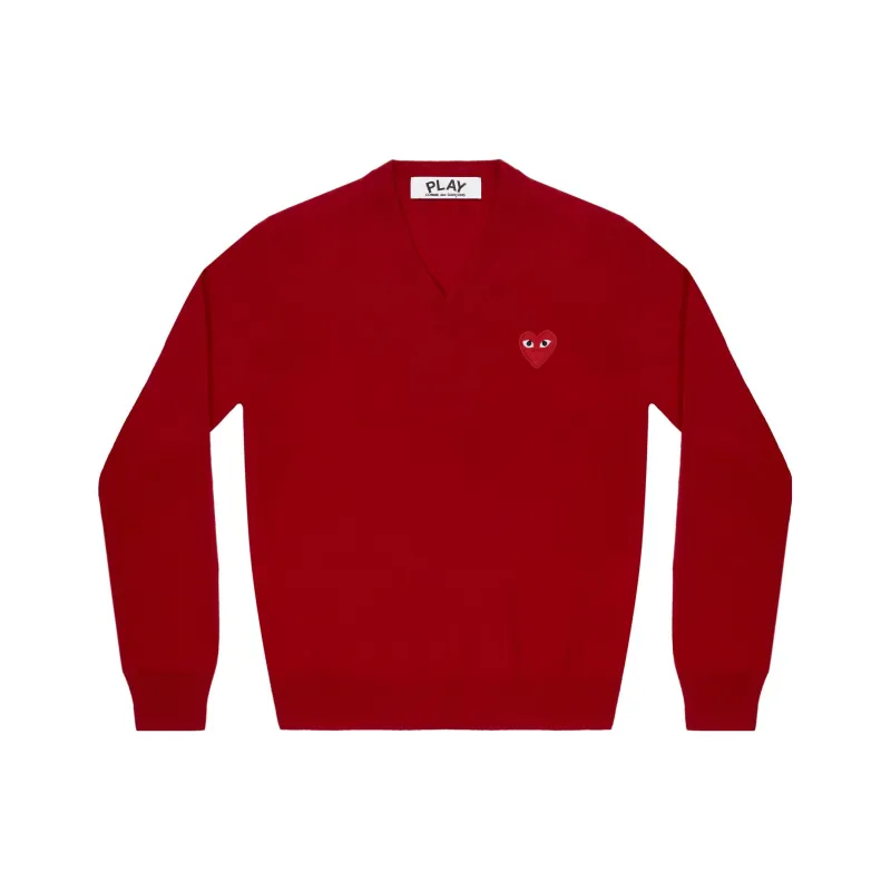 CDG Play Sweaters Men Red-0