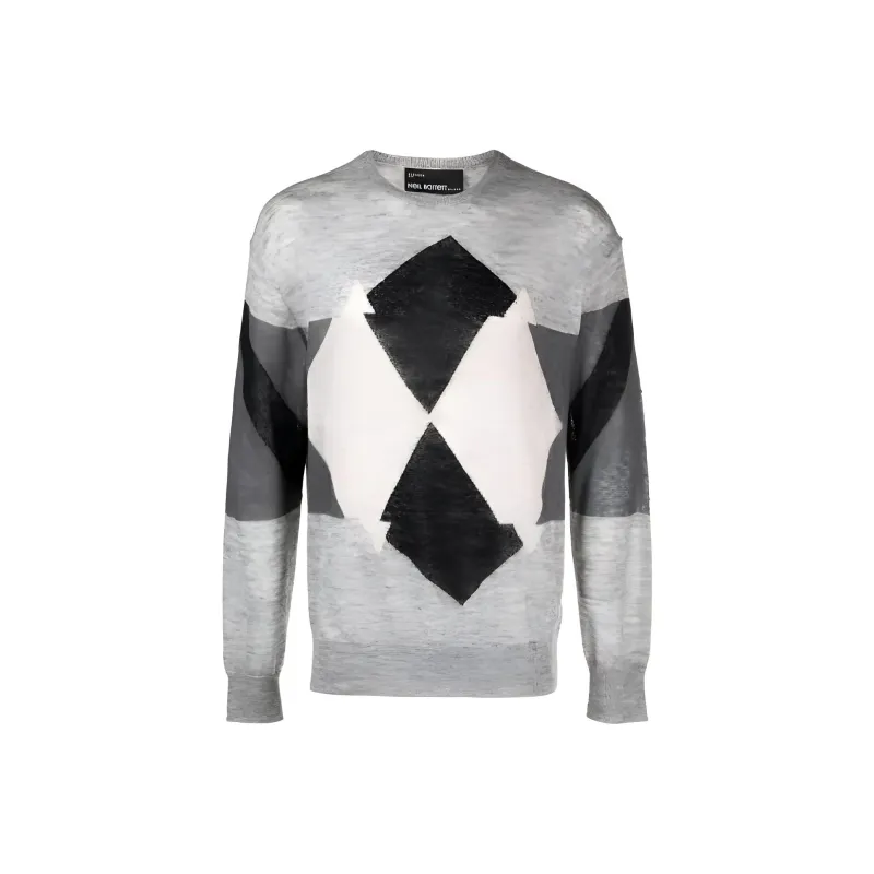 Neil Barrett Argyle Check-pattern Jumper-0