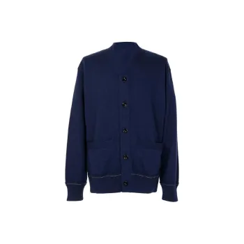 Sacai S Cashmere Knit Cardigan Knitwear Men's Blue