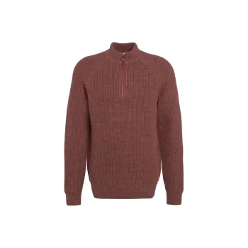 BARBOUR Horseford Half-Zip Jumper Sweater Men's Cinnamon