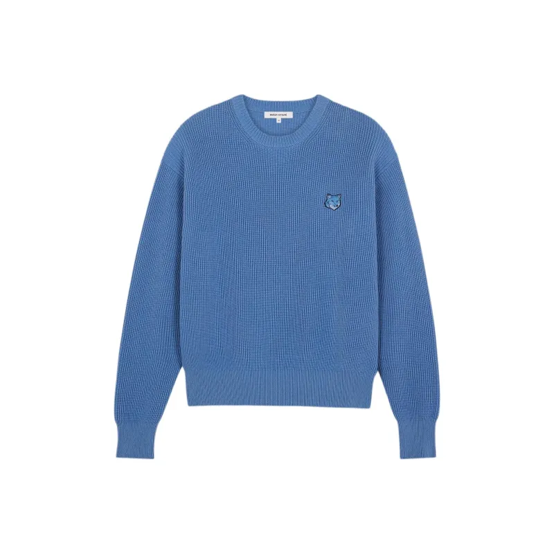 Maison Kitsune Fox Head Patch Knitted Jumper-0