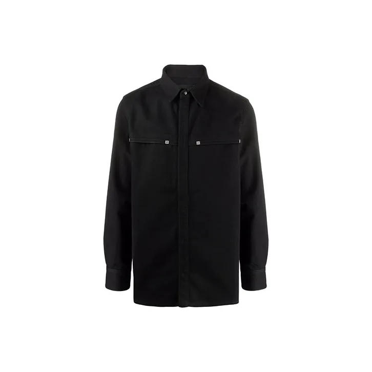 Givenchy 4G Rivet Long Sleeved Denim Shirt-0