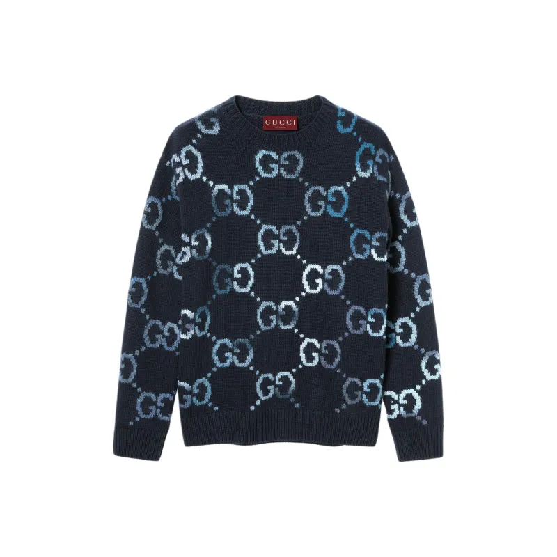 GUCCI Gg Jacquard Crewneck Jumper-0