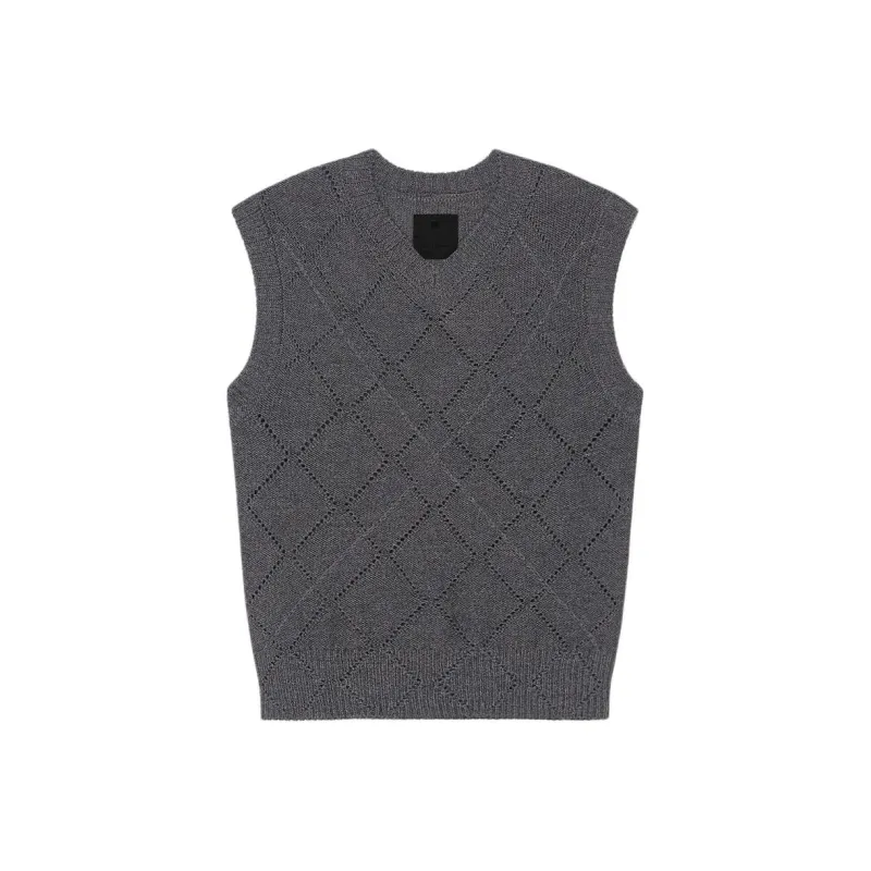 Givenchy Cropped Sweater In Wool Sweater Men's Medium Gray-0