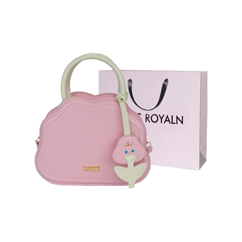 LOUIS ROYALN PU One Shoulder Handbag Unisex White/Pink-4