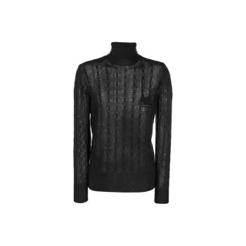 ETRO Logo Embroidered Roll Neck Cable Knitted Jumper