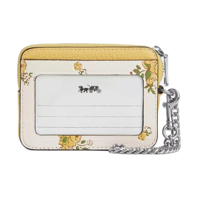 COACH Leather Card Holder Mini Women's Multicolor-1