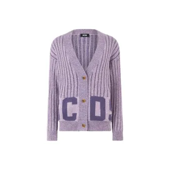 GCDS Intarsia knit Logo Cardigan