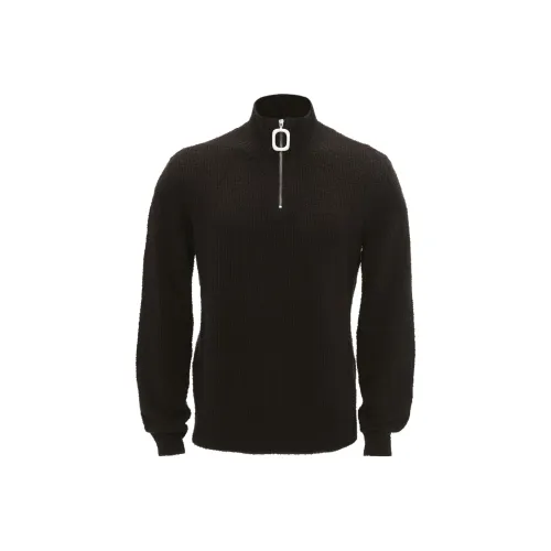JW Anderson FW23 Boucle Henley Jumper Sweater Men's Brown