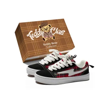 Teddy Bear Collection Slip Resistant, Abrasion Resistant, Lightweight Low Top Skateboard Shoes Unisex