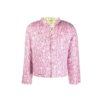 Kaws X CDG Jackets Men Pink