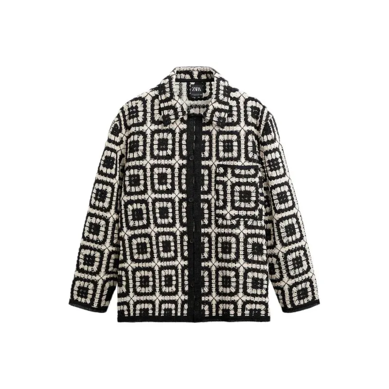 ZARA Knitwear Men's Black White-0